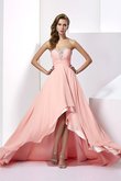 Robe de soirée femme branché avec perle en chiffon avec zip de princesse