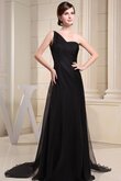 Perlenbesetztes Ein Schulter langes einfaches Abendkleid mit Kristall