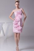 Perlenbesetztes Ein Schulter mini Cocktailkleid mit Blume