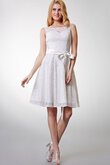 Abito Homecoming Romantico A-Line Semplice con Fiocco Cerniera in Pizzo