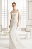 Abito da Sposa in Chiffon Romantico Vintage con Manica Corte Cerniera All Aperto