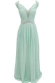Robe demoiselle d'honneur naturel avec cristal avec manche courte v encolure avec zip