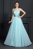 Robe de soirée longue en chiffon dénudé décolleté dans le dos de princesse