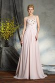 Vintage A-Linie Ärmelloses Brautmutterkleid mit Reißverschluss mit Applikation