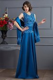 Robe mère de mariée longue appliques de col en v avec zip avec sans manches