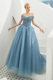 Robe de bal en satin en tulle ligne a charme romantique