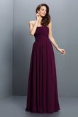 Robe demoiselle d'honneur plissé longue de princesse fermeutre eclair avec chiffon