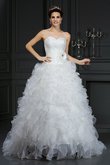 Abito da Sposa Allacciato Lungo Naturale Cuore Elegante