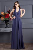 Robe de bal longue avec sans manches longueur au ras du sol avec chiffon avec zip