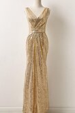 Robe demoiselle d'honneur elégant mode croisade jusqu'au sol avec sans manches