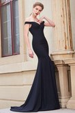 Meerjungfrau Stil Reißverschluss Ärmelloses Natürliche Taile Ballkleid mit Rüschen