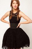 Robe fête de la rentrée courte moderne simple avec zip avec sans manches