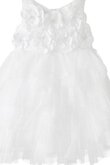 Robe de cortège enfant avec fleurs avec nœud ligne a textile en tulle manche nulle