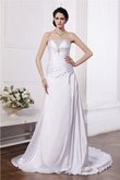 Abito da Sposa A-Line in Seta Come Satin Lungo Allacciato Principessa