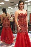 Vestido de Fiesta en Tul de Natural de Hasta el suelo de Sin mangas