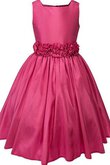 Robe de cortège enfant jusqu'à la cheville avec fleurs avec zip de col bateau