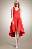Hoch niedrig Chiffon Ärmelloses A-Line prächtiges schlichtes Brautjungfernkleid