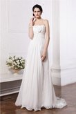 Abito da Sposa in Chiffon Moda Semplice Alta Vita Senza Maniche