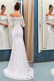 Robe de mariée vintage delicat naturel avec décoration dentelle avec manche longue