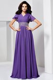 Prinzessin V-Ausschnitt Chiffon Stilvolles Anständiges Abendkleid