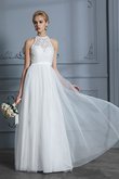 Abito da sposa con piega a-line lupetto meraviglioso naturale semplice