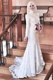 Robe de mariée en tulle distinctif haute couvert longue plissage