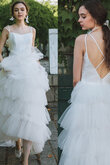 Vestido de Novia de Volante de Maravilloso de Natural de Botón