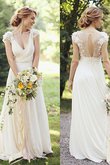 Abito da sposa bellissima naturale all aperto spazzola treno con ricamo in chiffon