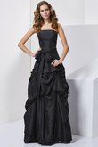 Robe de soirée longue en taffetas en forme de bustier orné de nœud à boucle