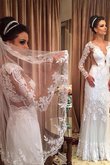 Robe de mariée chaming appliques romantique majestueux plissage