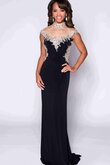 Robe de bal luxueux romantique avec manche courte elevé de fourreau