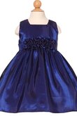 Vestido de Floristas de Corte-A de Volantes Adorno de Escote Cuadrado de Sin mangas