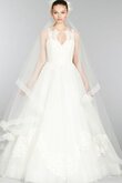 Vestido de Novia de Corte Evasé de Flores de Hasta el suelo de Sin mangas