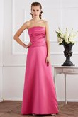 Enganliegendes Satin Normale Taille Anständiges Abendkleid mit Plissierungen