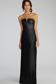 Robe demoiselle d'honneur moderne de col entaillé longueru au niveau de sol de bustier