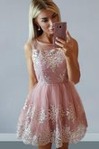 Robe de cocktail populaire col u profond de princesse en tulle bref