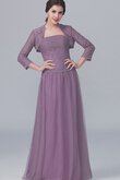 Dreiviertel Länge Ärmeln trägerlos A-Line Brautjungfernkleid