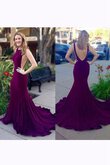 Robe de bal naturel de lotus avec chiffon de sirène v col profonde