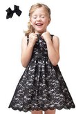 Robe de cortège enfant plissage naturel col u profond avec nœud avec sans manches