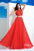 A Linie Schaufel-Ausschnitt Prinzessin Anständiges Ballkleid mit Bordüre