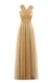 Abito da Damigella Fancy convenzionale radiosa moda originale A-Line V-Scollo