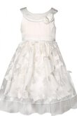 Bateau A-Line Empire Taille knielanges Blumenmädchenkleid mit Schmetterlingsknoten