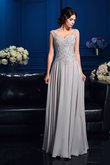 Abito mamma Sposa Naturale in Chiffon A-Line Senza Maniche Principessa