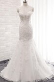 Sweep train Spitze keine Taille Kirche formelles Brautkleid mit Bordüre