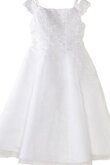 Schulterfrei Spaghetti Träger A-Line Empire Taille knöchellanges Blumenmädchenkleid