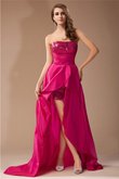A Linie Empire Taille Hoch Niedrig Taft Prinzessin Ballkleid