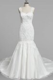 Robe de mariée luxueux naturel v encolure fermeutre eclair de traîne moyenne