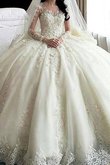 Abito da sposa stravagante con applique ball gown a terra eccitante in tulle