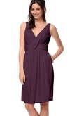 Ärmellos V-Ausschnitt mini Brautjungfernkleid aus Chiffon