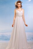 Abito da Sposa A-Line A Terra Lungo a Spiaggia Conotta Coda A Strascico Corto